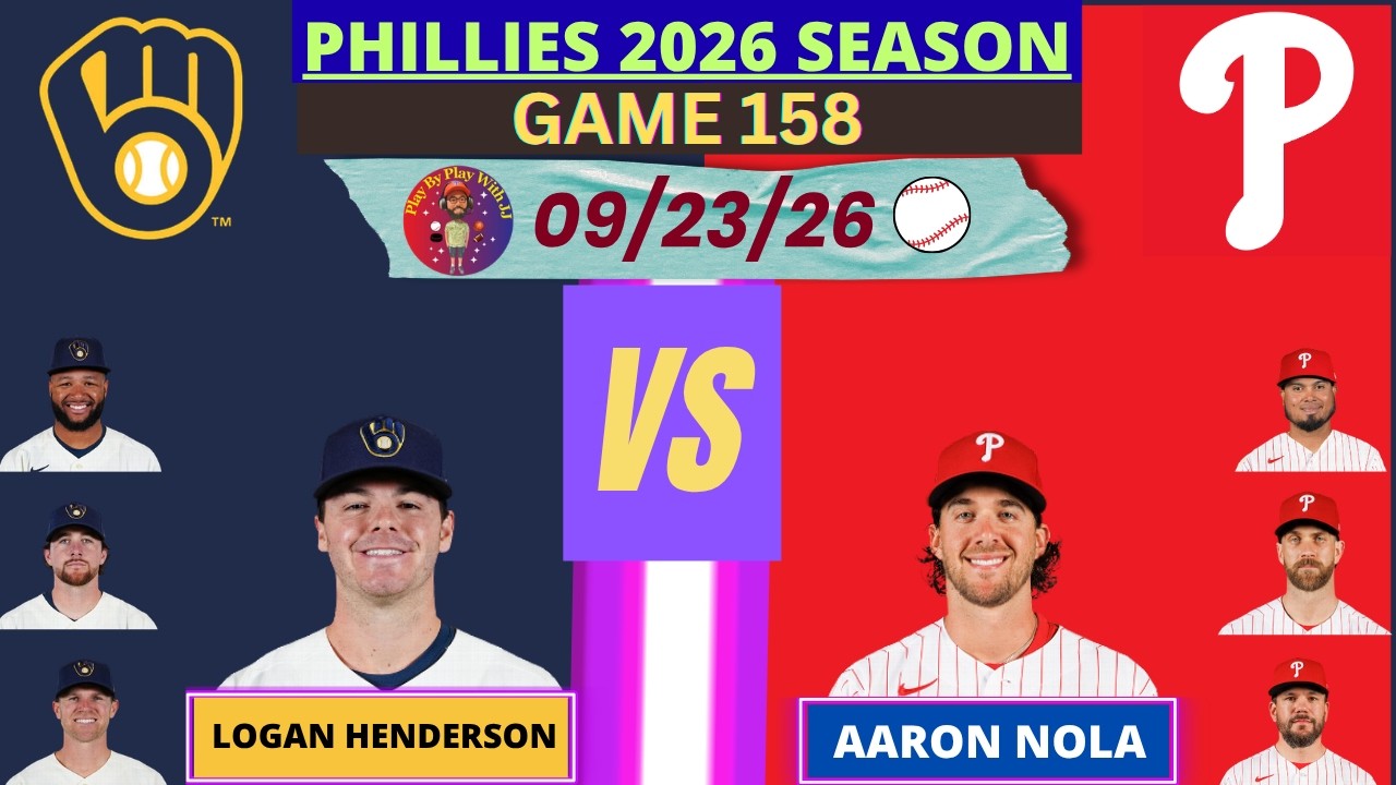 Philadelphia Phillies vs. Milwaukee Brewers LIVE 3D Mode | Radio-Style Play-by-Play #phillies