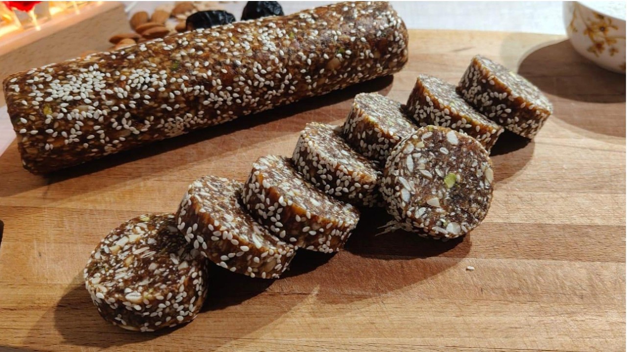 No Sugar Dates Roll With Drt Fruits | Super Healthy Snack