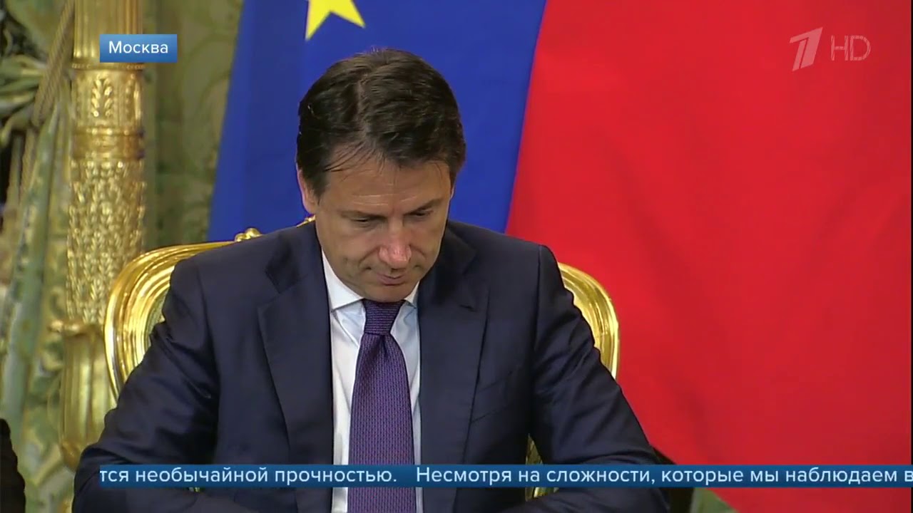 В Кремле Владимир Путин провел переговоры с премьер министром Италии Джузеппе Конте