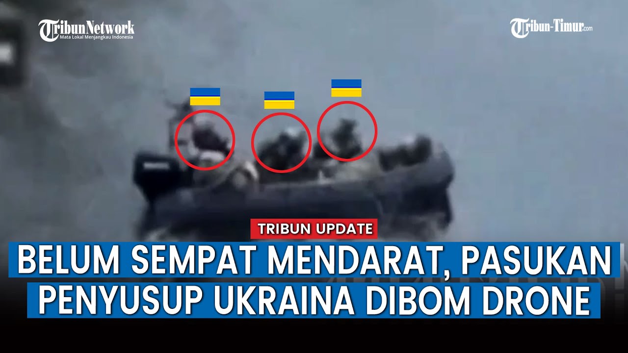 Drone FPV Rusia Bombardir Perahu dan Tentara Ukraina yang ada Diatasnya, VIRAL!!