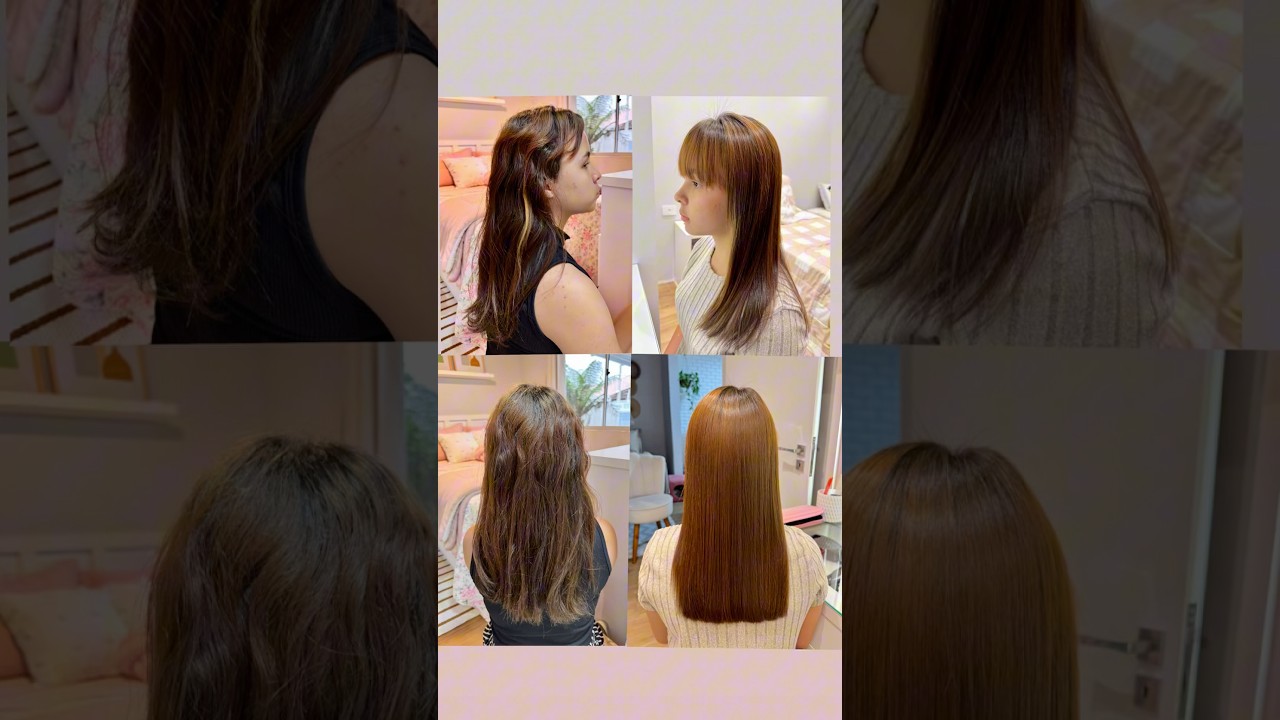 Antes e Depois da progressiva Fashion Gold 🤩incrível 