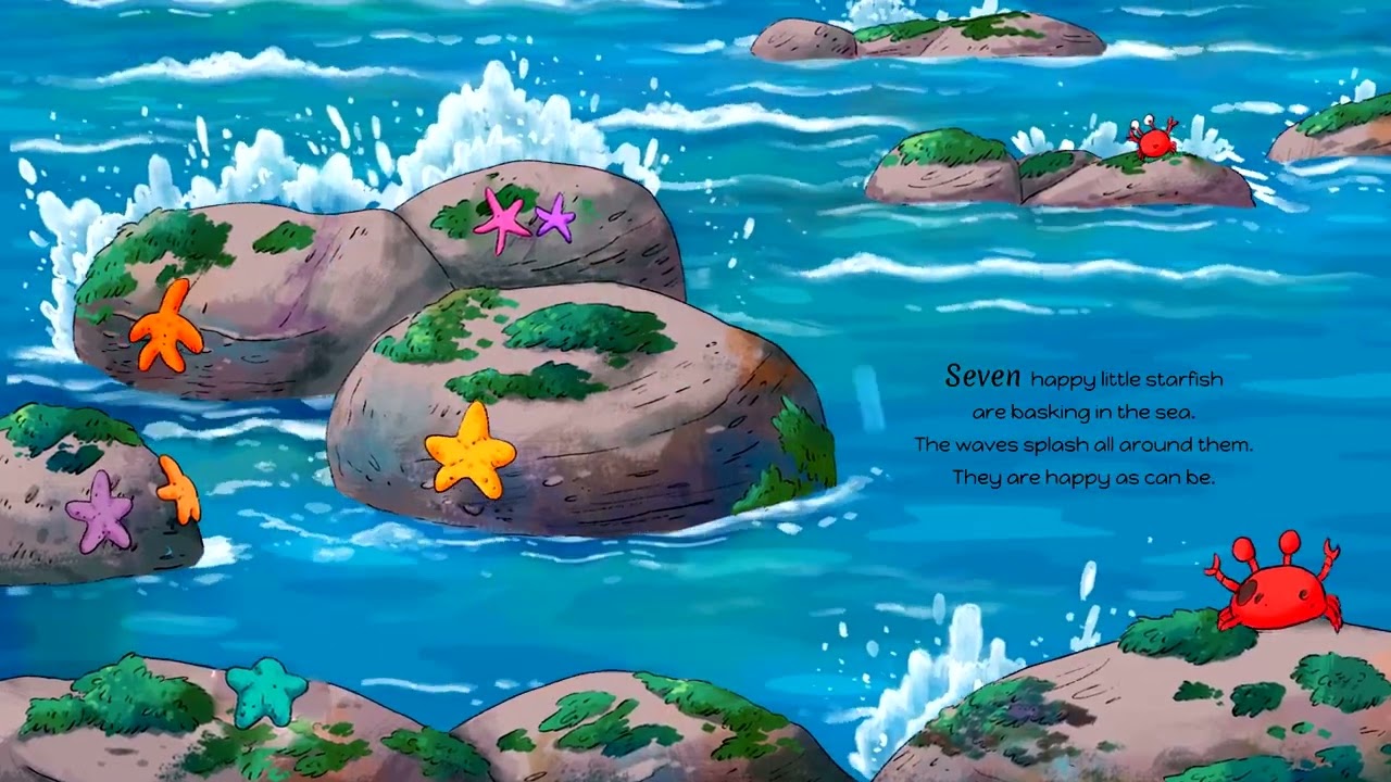 Ten Little Starfish: A Counting Book by Kim Ann - Videobook For Kids