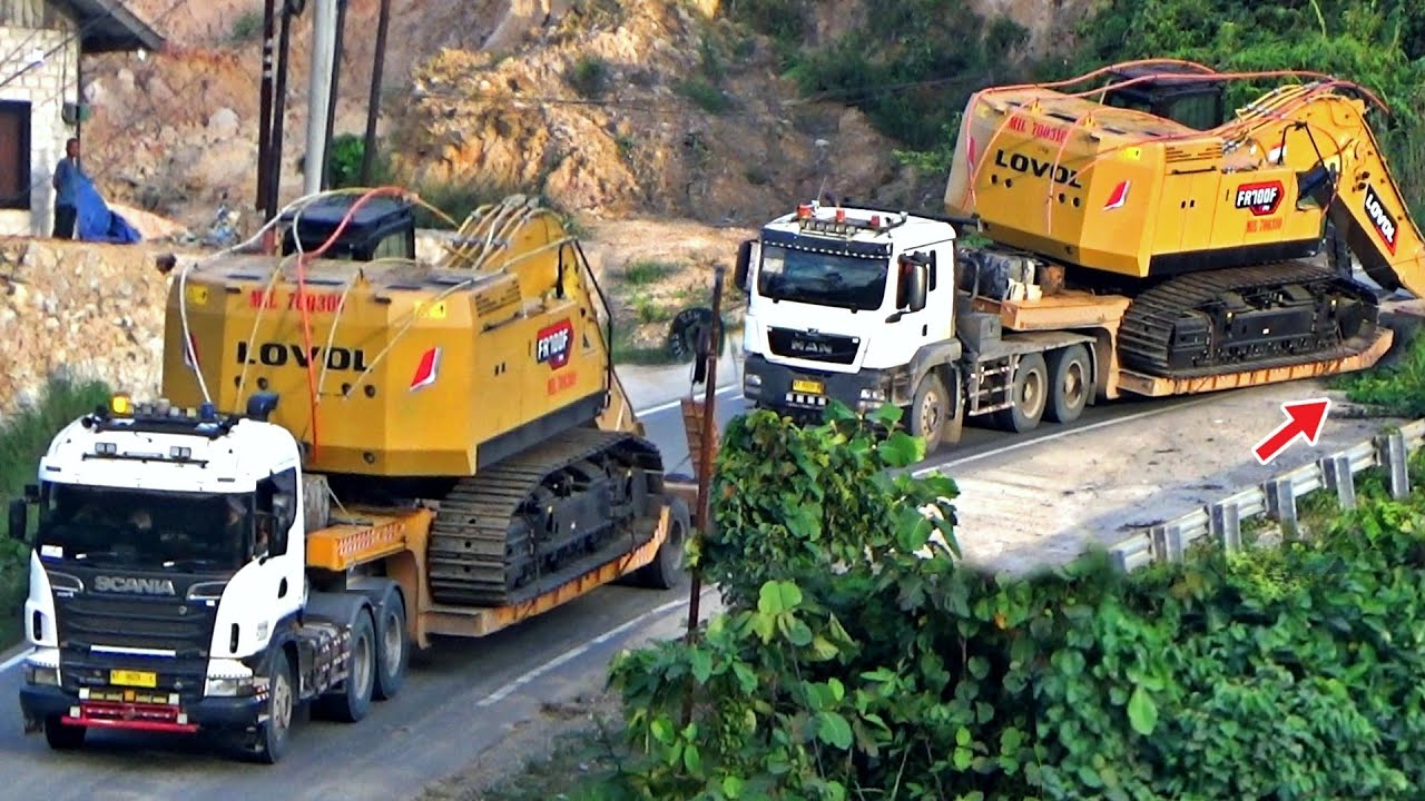 Tenaganya Tidak Perlu di Ragukan Lagi!! Truck Truck Muatan Dump truk & Excavator Raksasa, Lovol 1000