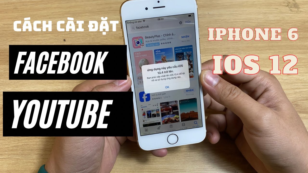 Cách cài Facebook, Youtube cho iPhone 6, iPhone 6 Plus chạy IOS 12