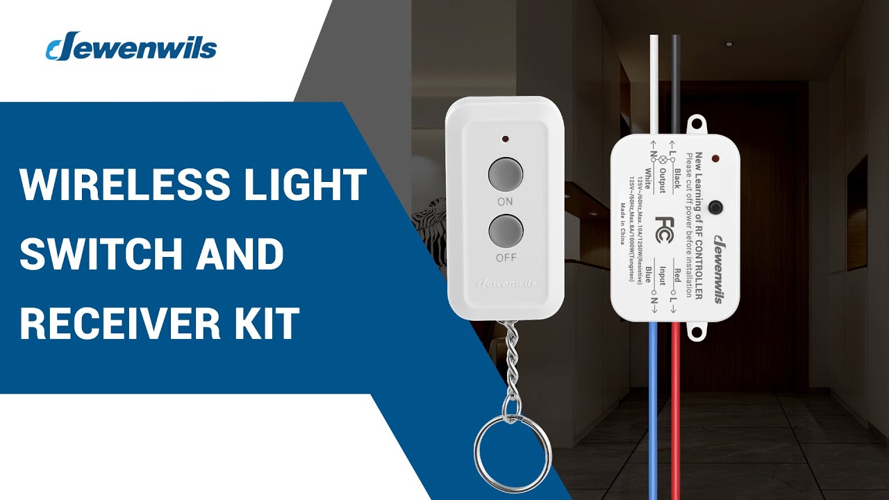 How to Set DEWENWILS Wireless Light Switch and Receiver Kit Remote Control Switch