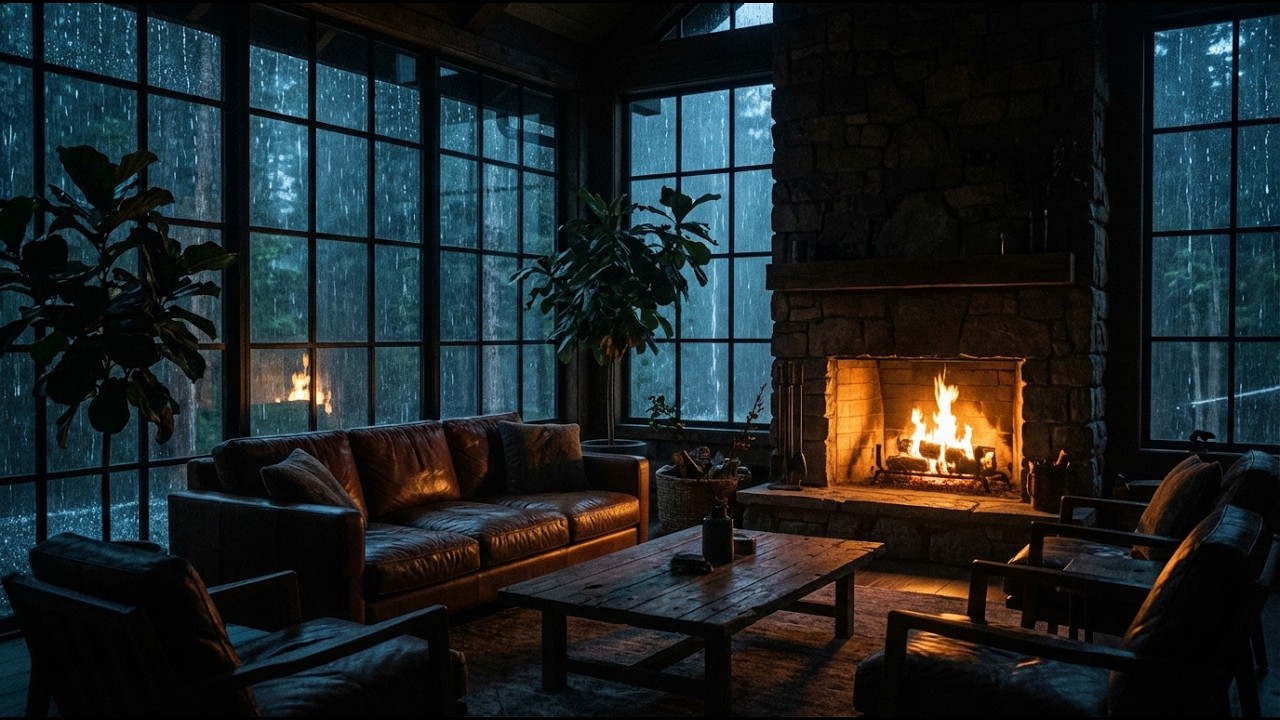 Relaxing Forest Rain and Piano Music for Meditative Calmness and Night Rest