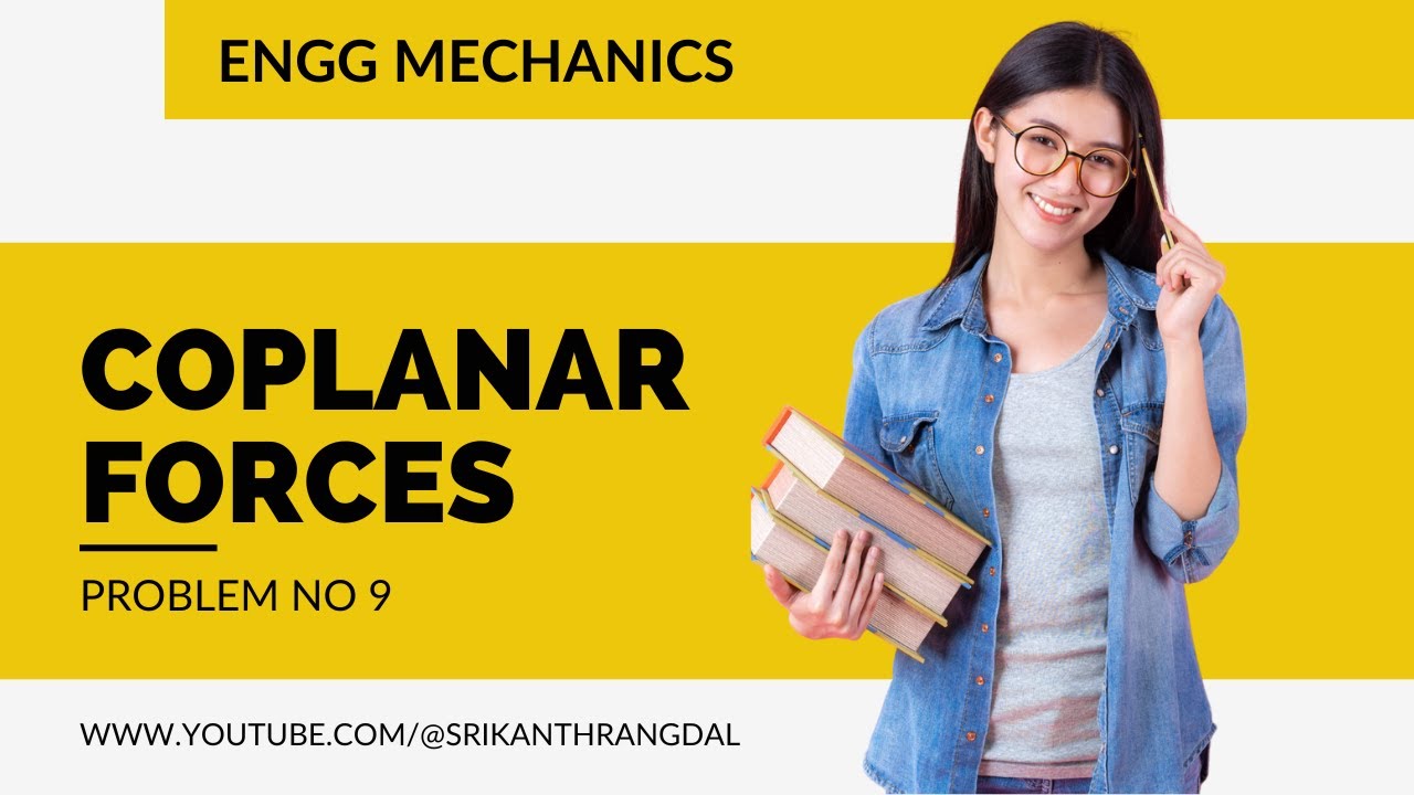 Engg Mechanics | Coplanar Force Problem 9