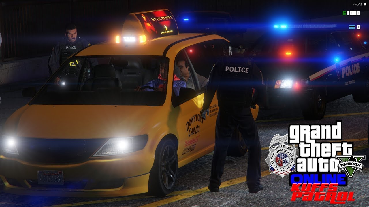 GTA 5 KUFFS Multiplayer Police Role Play #61 | Taxi Driver Speeding With Drunk Diplomat