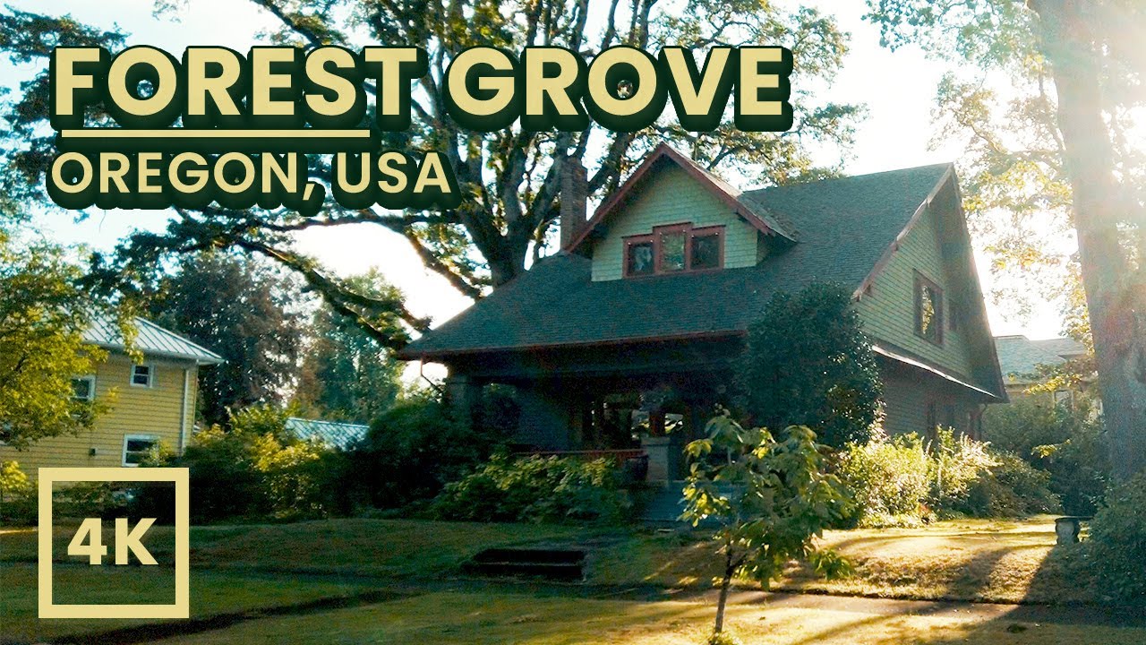 Forest Grove, Oregon Neighborhood Walking Tour | 4K