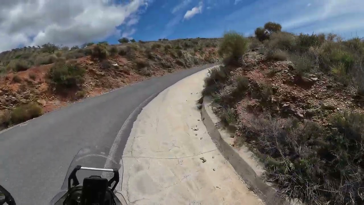 Climbing the range home to Polopos -  Costa Del Sol - Tenere 700 World Raid
