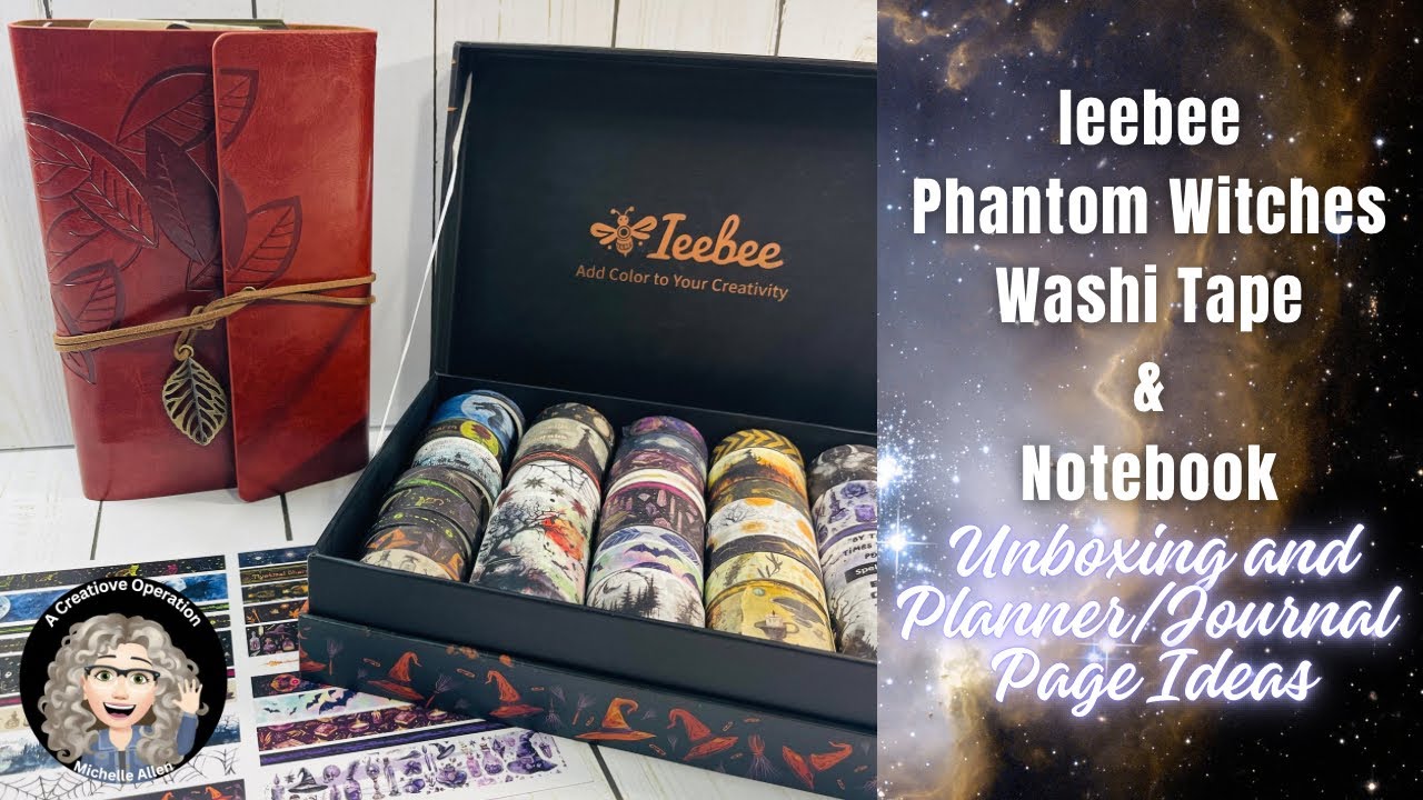 Ieebee Phantom Witches Washi Tape and Notebook, Unboxing and Planner/Journal Page Ideas