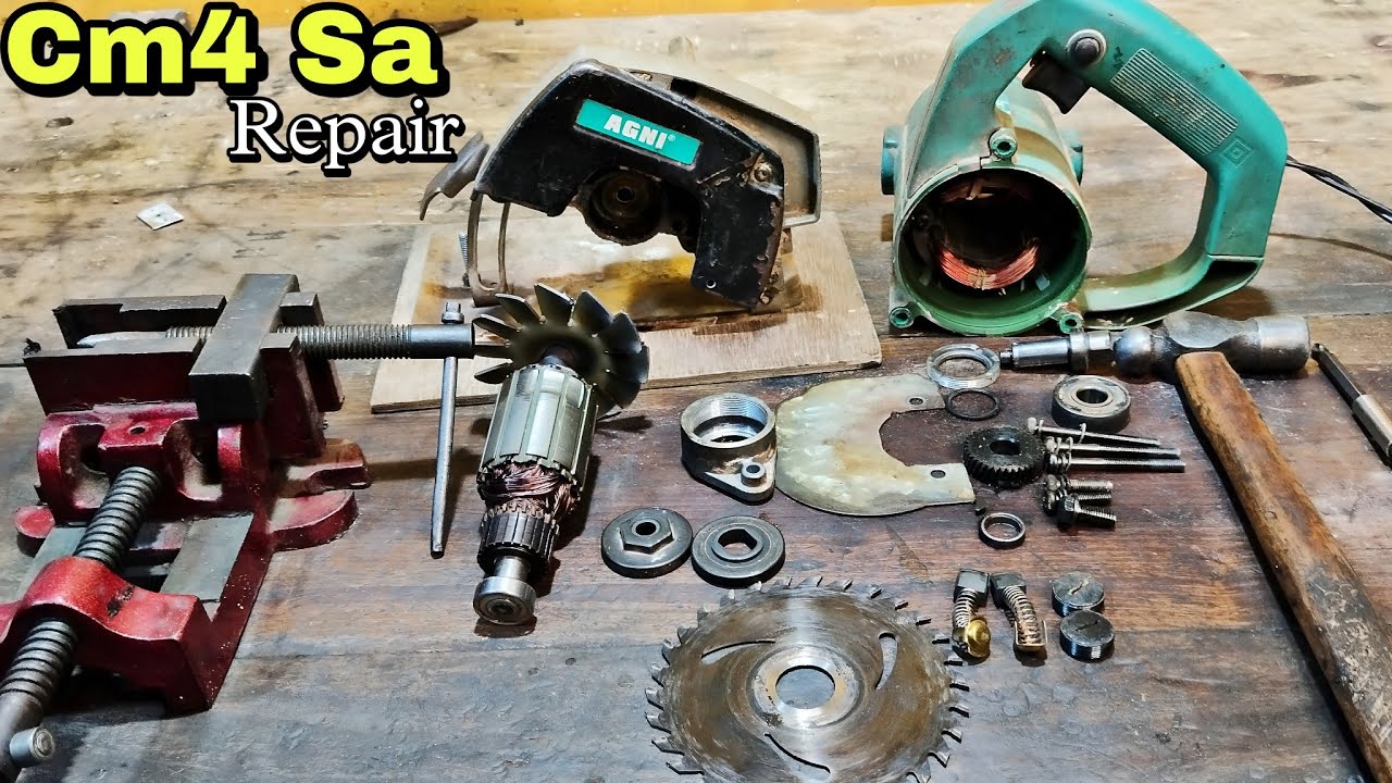 Cm4 sa marble and wood cutter machine repair | gear side bearing replace | change #cm4 sa bearing