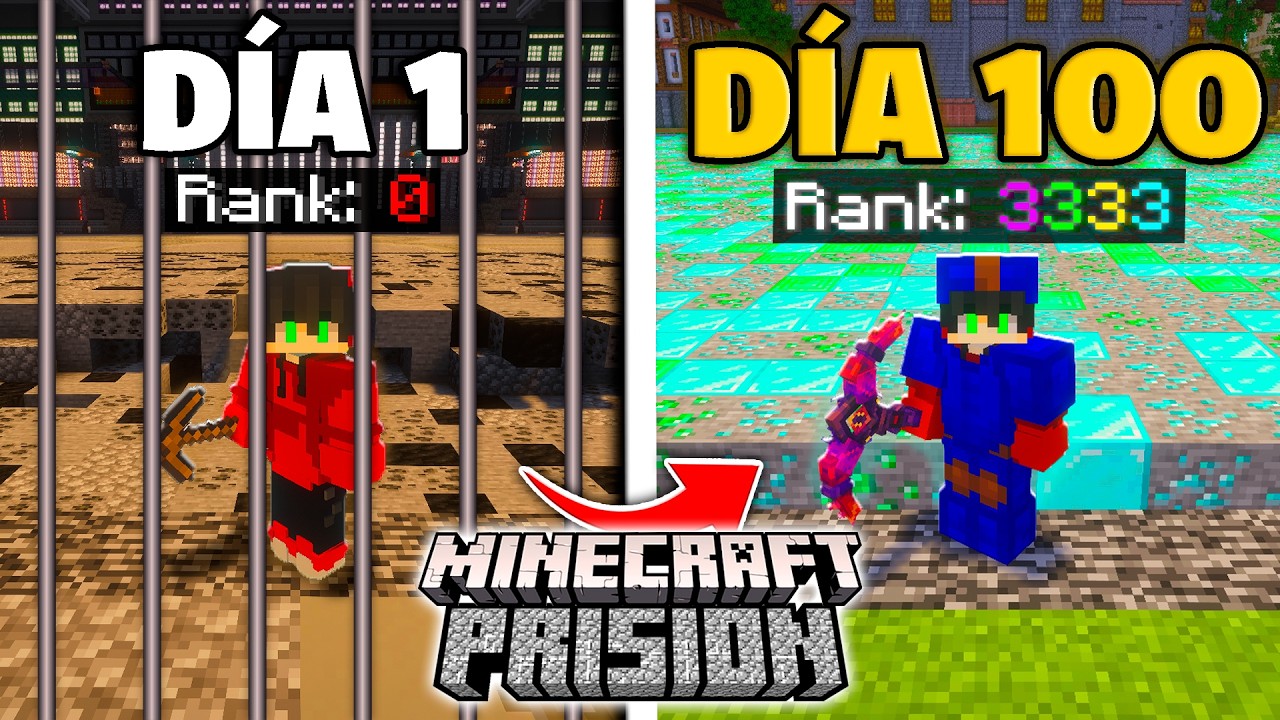 Pasé 100 DÍAS en una PRISIÓN en Minecraft