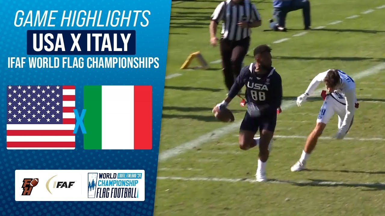 UNITED STATES X ITALY | QUARTERFINALS | IFAF WORLD FLAG CHAMPIONSHIP 2024 | Game Highlights