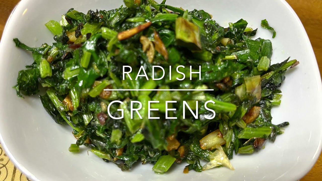 RADISH GREENS I SAUTEED RADISH GREEN I MOOLI PATTE KI SABZI, RADISH, SAUTEED GREENS, LEAFY VEGETABLE