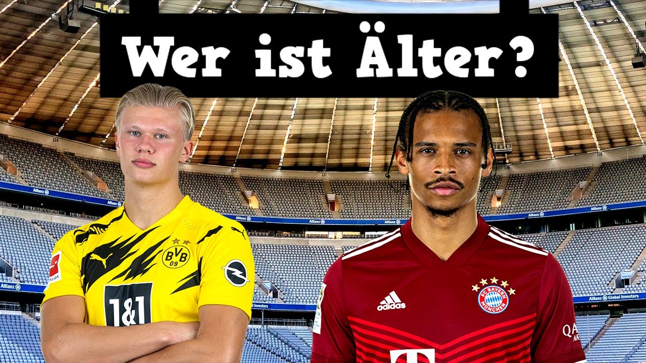 Welcher Fussballer ist &auml;lter? feat. Haaland, Mbappe - Fu&szlig;ball Quiz 2021