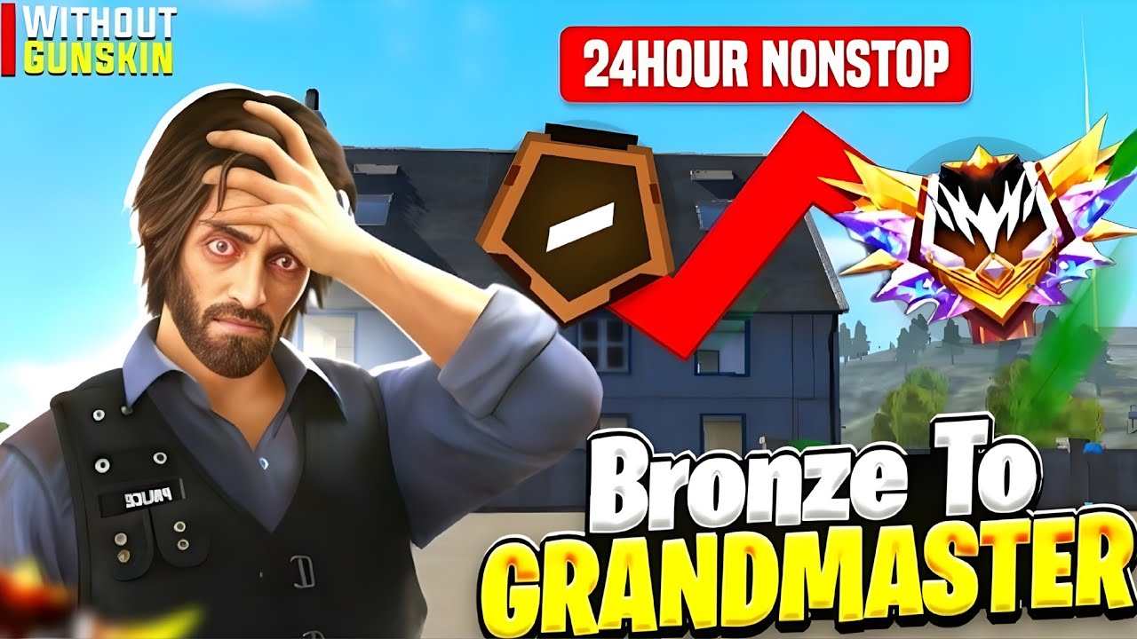 Bronze To Grandmaster 🔥 In New Id | 24 Hour Non Stop Rank Push Challenge 📈