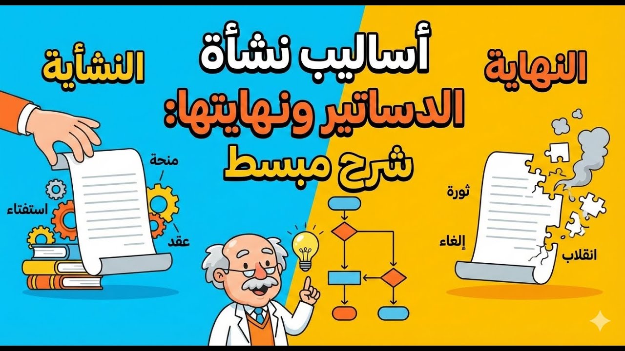 أساليب نشأة الدساتير ونهايتها | شرح مبسط مع أمثلة – سنة أولى حقوق