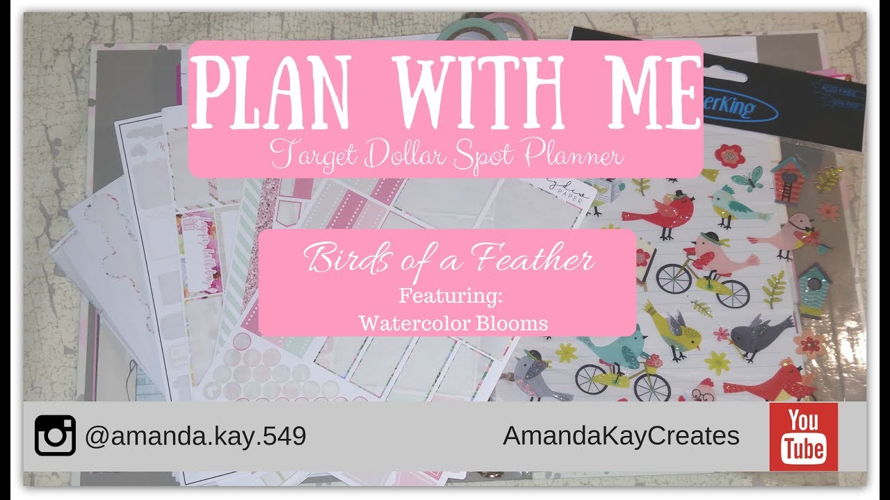 PWM ~ Target Dollar Spot Planner ~ Birds of a feather | AmandaKayCreates