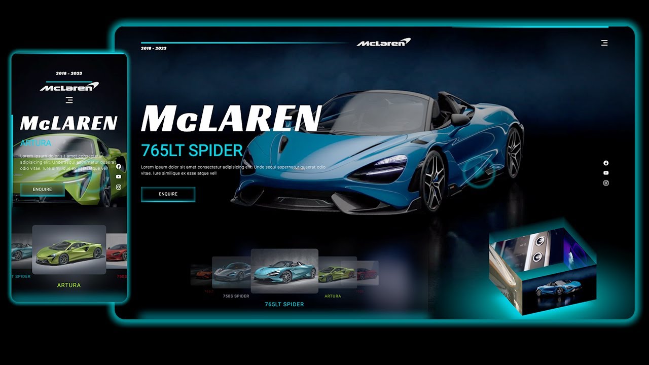 Sleek Sports Car Website Landing Page: HTML, CSS, JS, Carousel! 🏎️✨