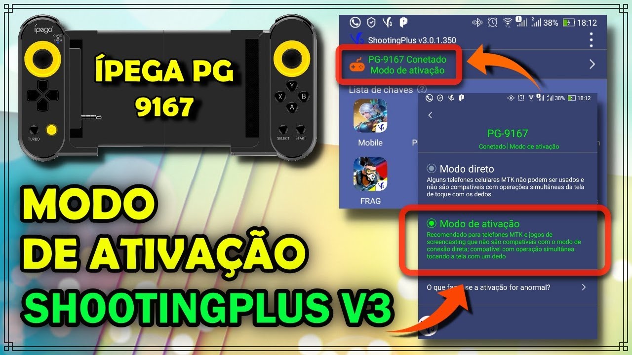 ShootingPlus V3 - Como liberar MODO DE ATIVAÇÃO para o ÍPEGA PG 9167 (Vídeo 03) 🎮