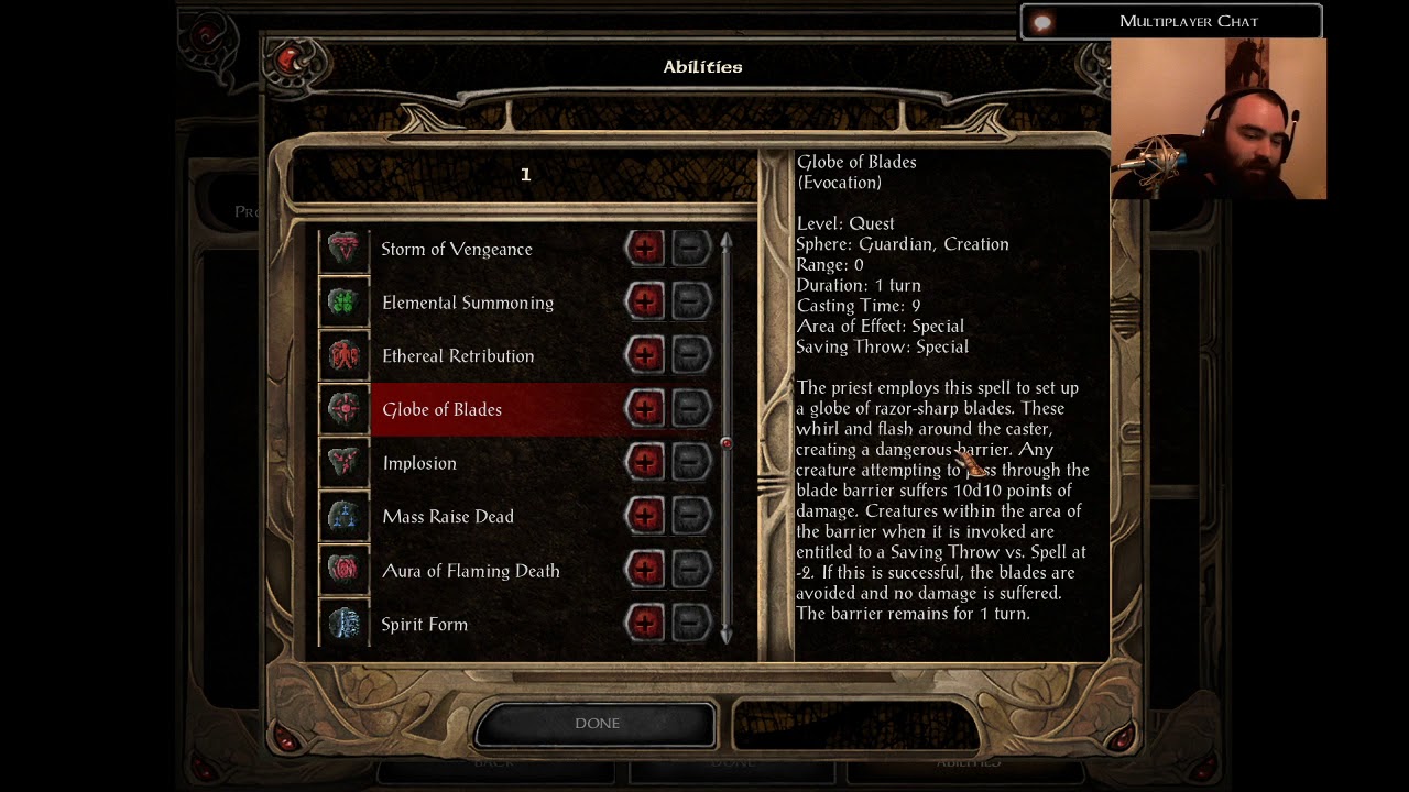 Baldur's Gate High Level Ability Guide