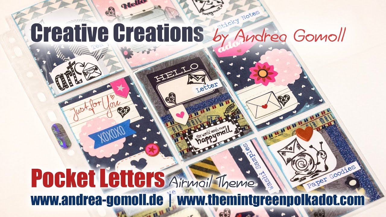 【Pocket Letter】 Happymail with an Air Mail Theme