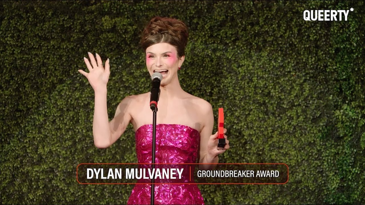 Dylan Mulvaney Accepts the GROUNDBREAKER Award at the 2023 Queerties