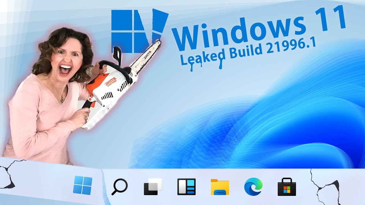 Мама уничтожает утекшую сборку Windows 11 21996.1 (2021)