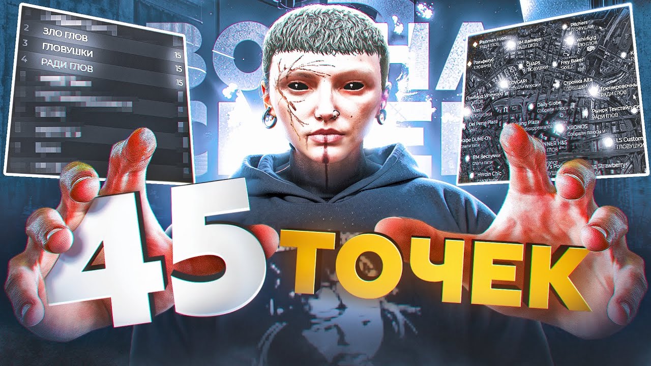 ПЕРВЫЕ 45 ТОЧЕК НА ВОЙНЕ СЕМЕЙ MILTON | VZP | GLOW | @GTA5RP ​