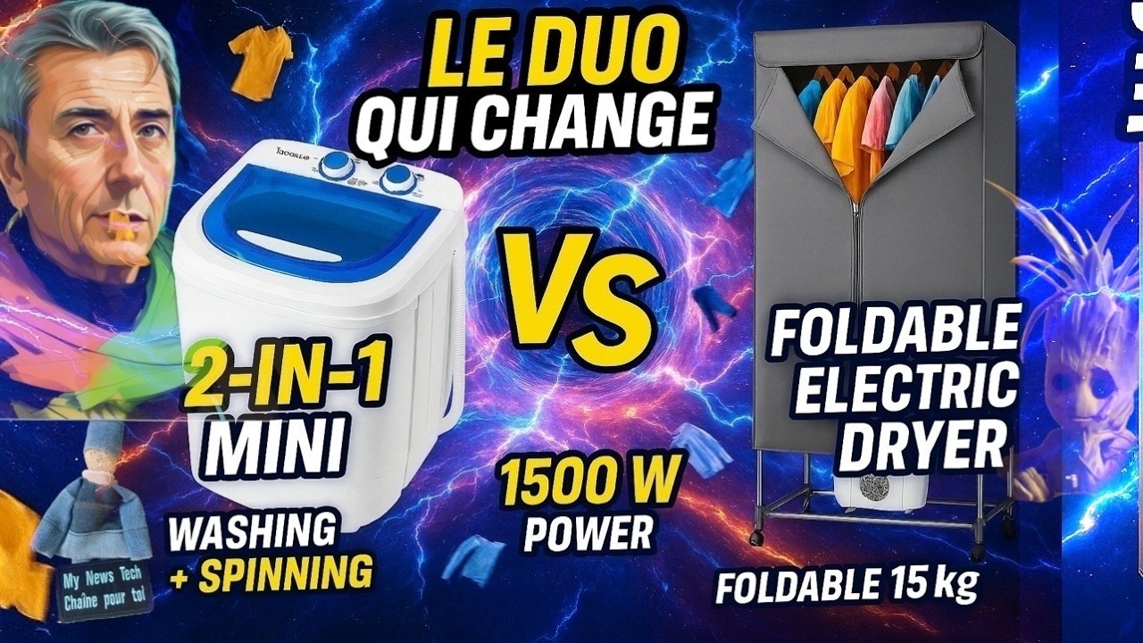 TecTake Compact Duo : La Liberté de Faire Ta Lessive N’importe Où