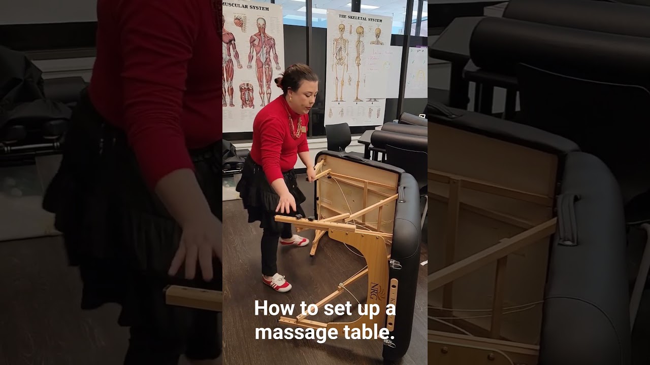 How to set up a massage table by yourself. #massagetable #nrgtable #nrg #massage #massagetherapy
