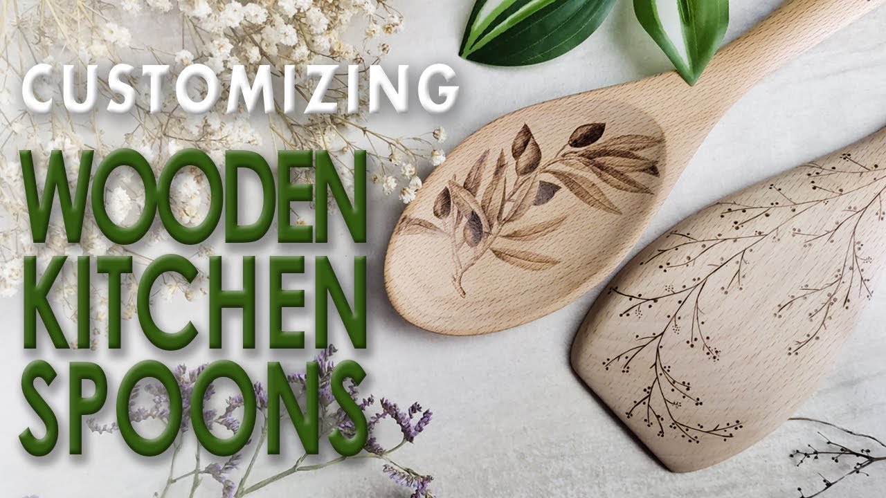 Customizing wooden spoons as a handmade gift idea