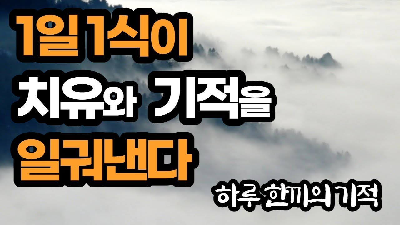 하루 한끼의 기적   체험에서 나온 한국식 1일1식