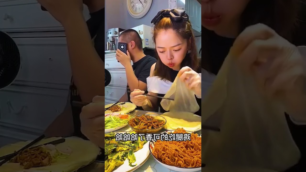 Funny Brother and sister eating challenge 🤣🤣🤫 #eatingshow #mukbang #foodchallenge #asmr #chinesefood