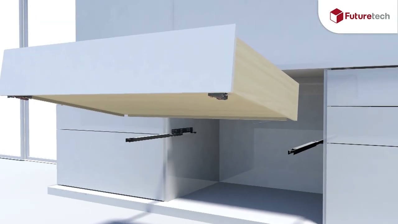 รางลิ้นชักรับใต้ 3D พร้อมอุปกรณ์ล็อค รุ่น 648DA7