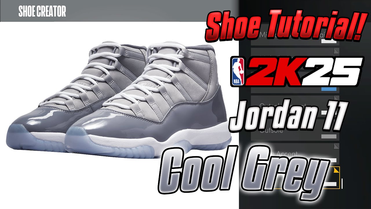 How To Create Air Jordan 11 Cool Grey on NBA 2K25 - Shoe Creator Tutorial!