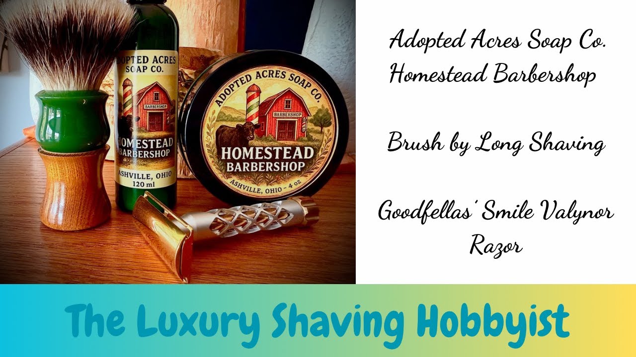 Adopted Acres Homestead Barbershop - Long Shaving Brush - Goodfellas' Smile Valynor Razor