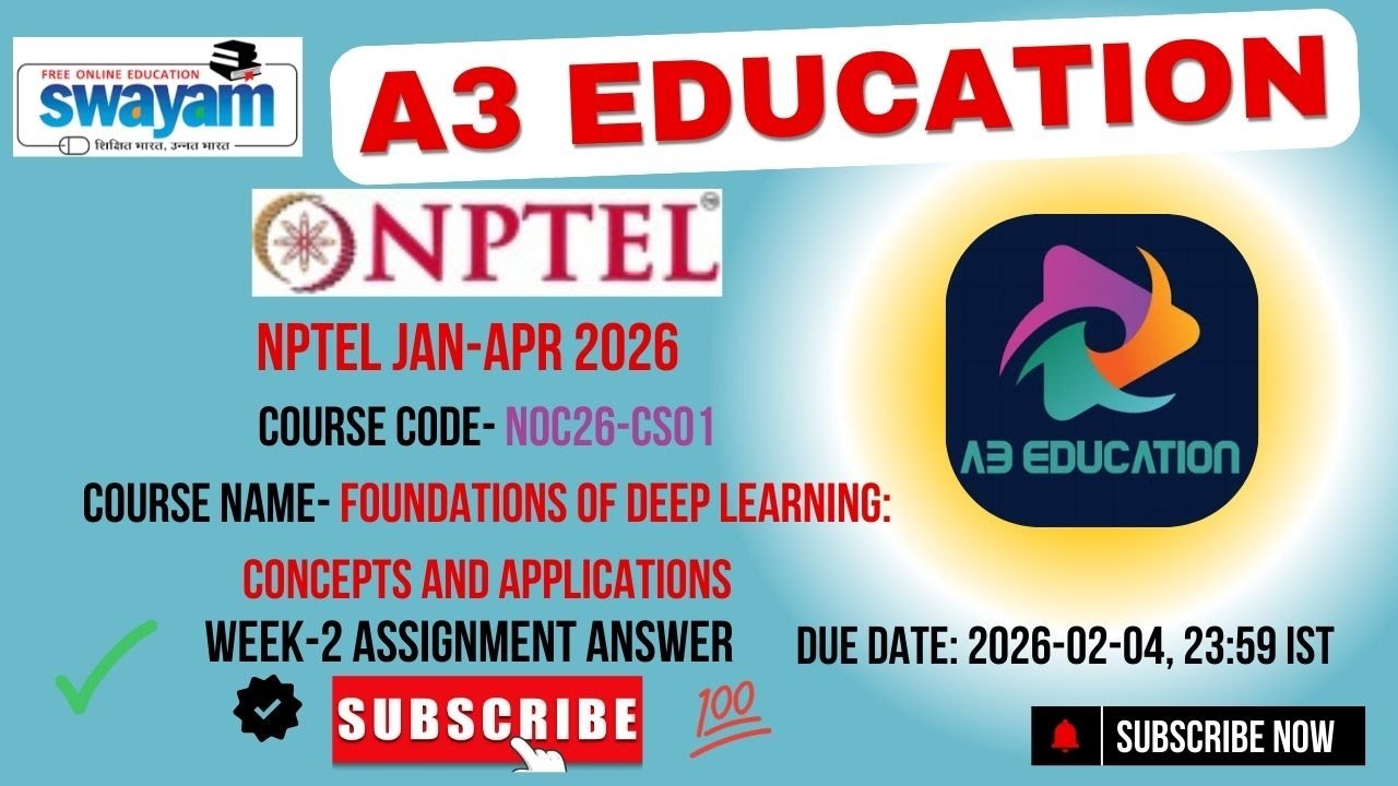 NPTEL Foundations of Deep Learning Concepts and Applications Week 2 Assignment Answers | noc26-cs01