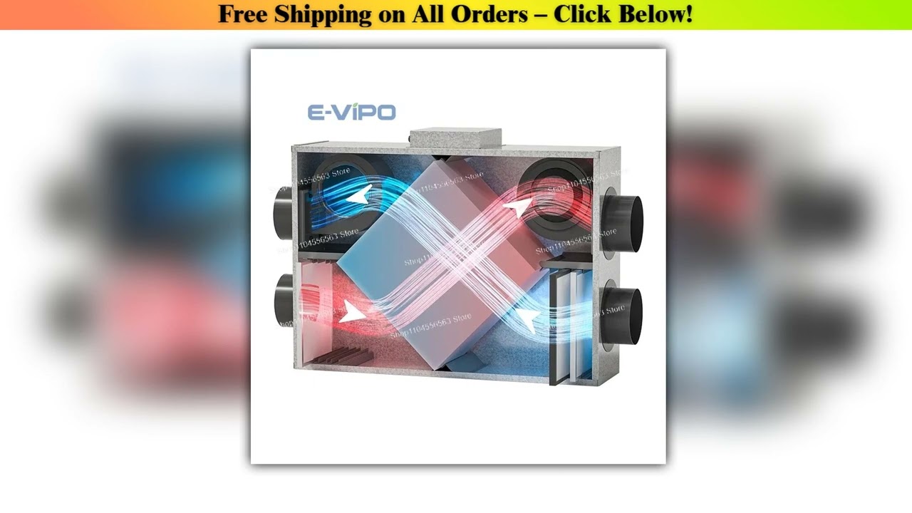 E-VIPO HEPA Filter Fresh Air Ventilation System Air Recuperator Heat Recovery Ventilation Unit ERV