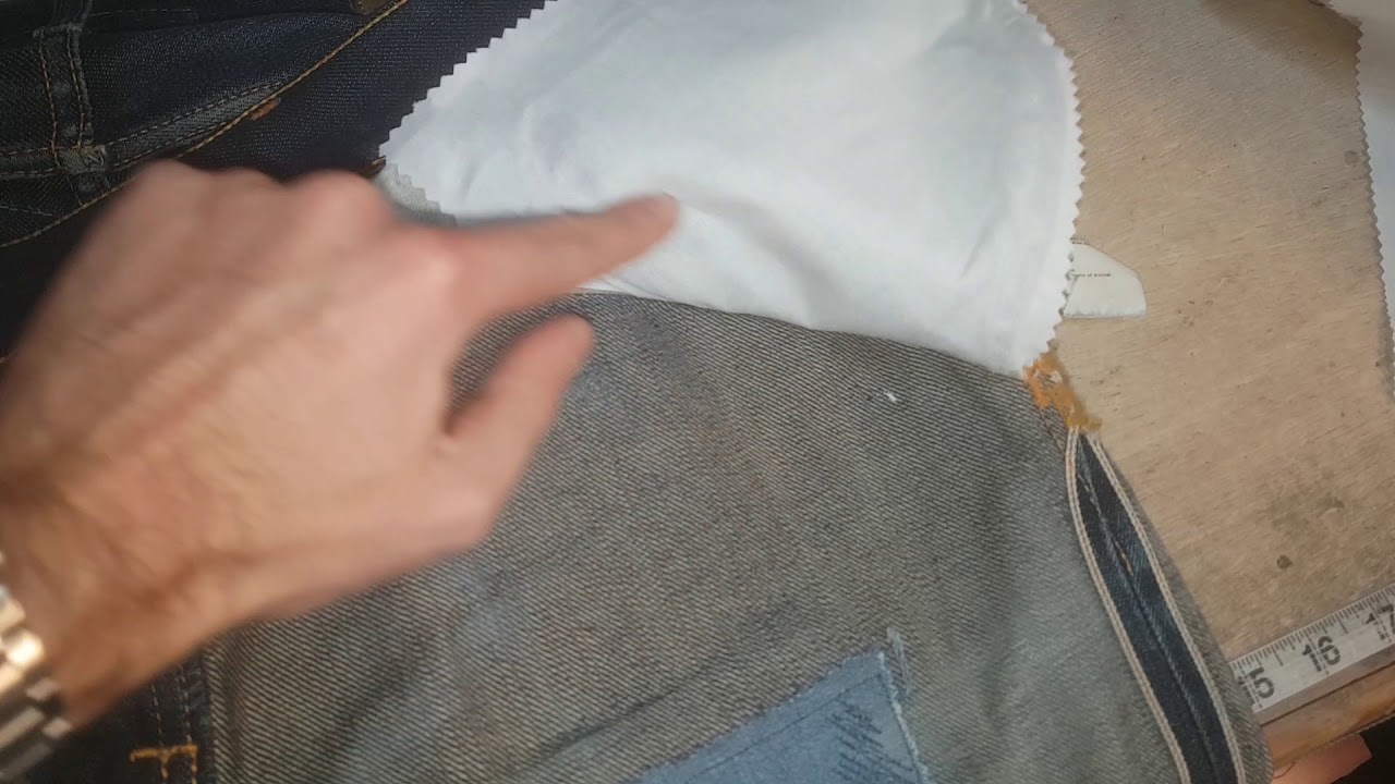 NUDIE JEAN REPAIRS - NEW POCKET BAGS BY THE DENIM DOCTOR MANCHESTER