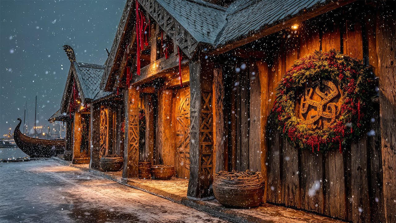 The Yuletide Halls of Aeloria &mdash; Celtic Viking Christmas Ambience for Relaxation, Study & Focus