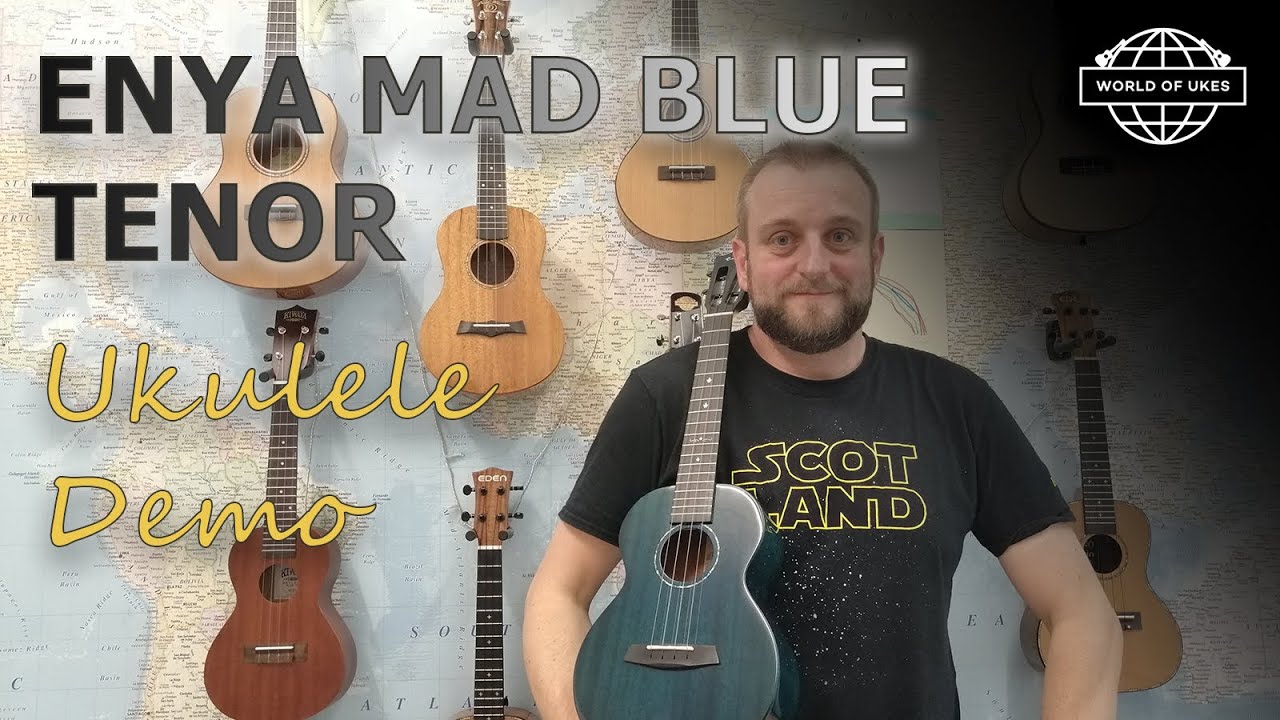 Enya EUT-MAD Blue Tenor Ukulele Low G Demo