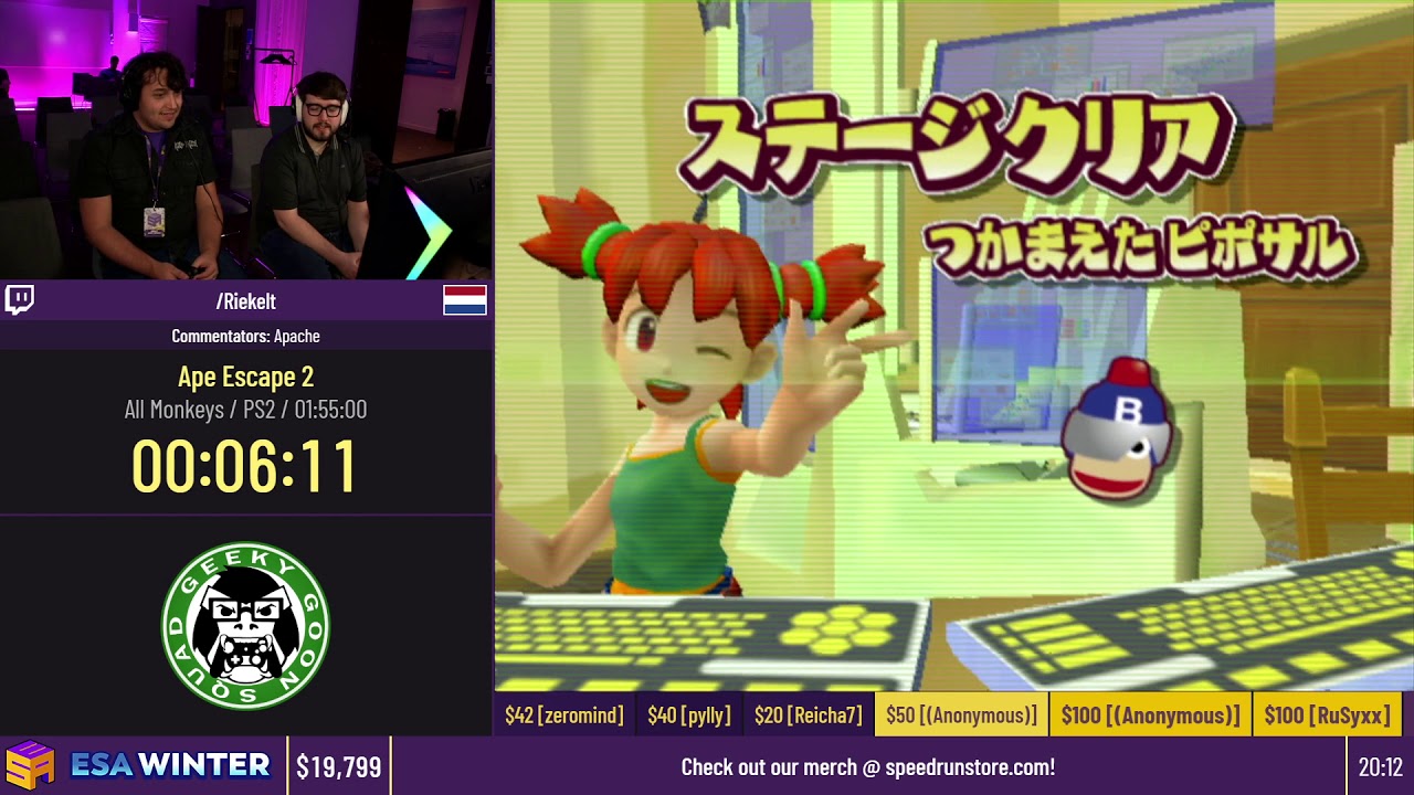 Ape Escape 2 [All Monkeys] by Riekelt - #ESAWinter20