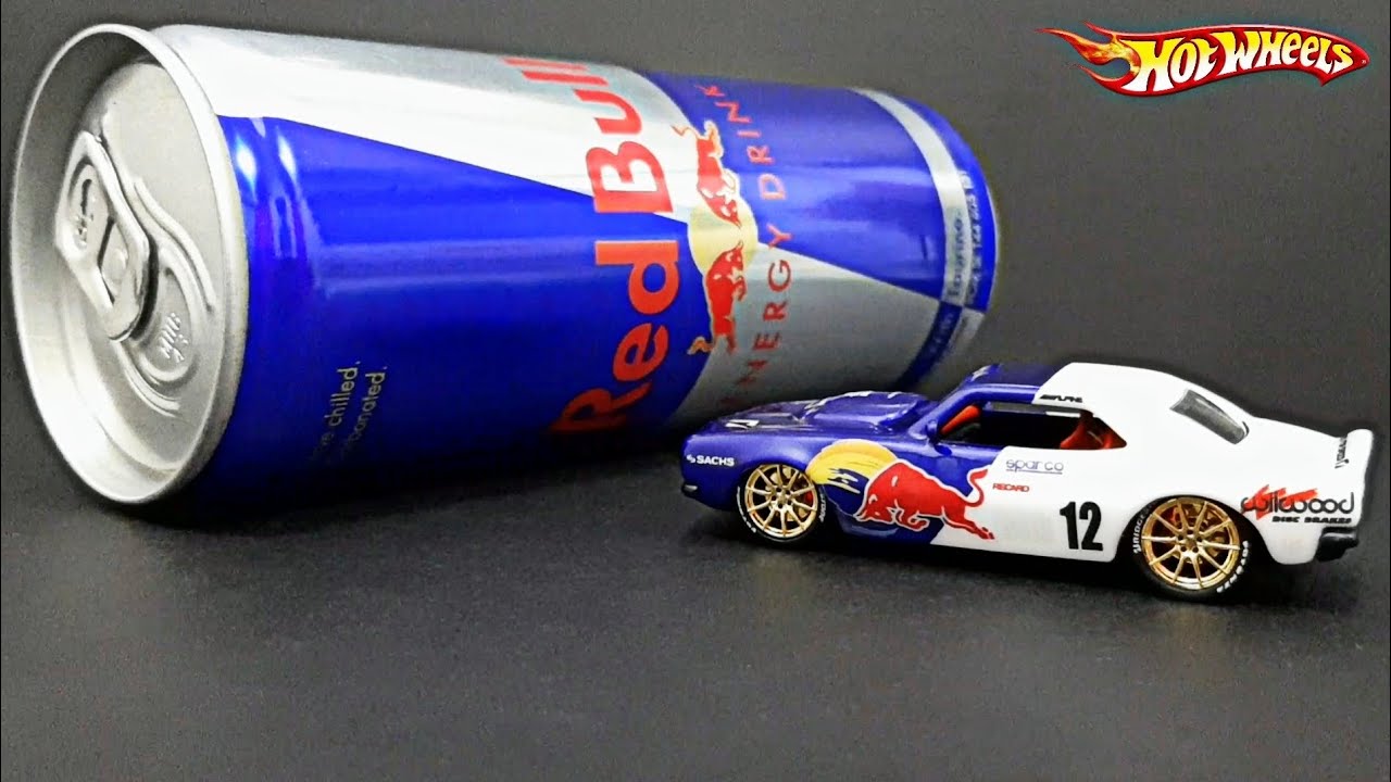 CUSTOM HOT WHEELS 67 CAMARO RED BULL