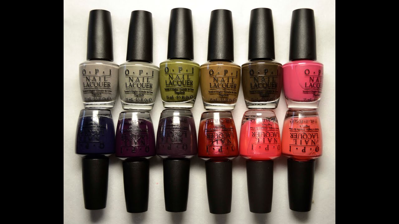 OPI - Touring America - Fall collection Swatch video -