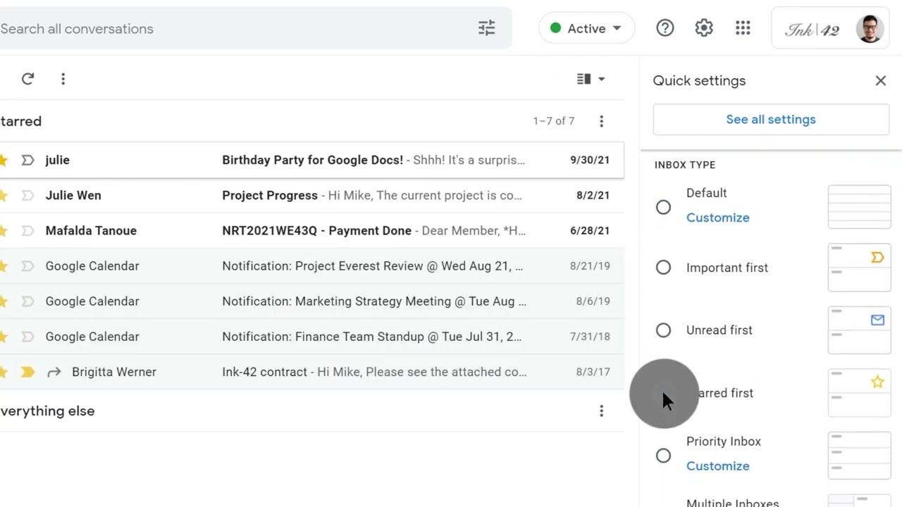 How to: Change your Inbox Layout in Gmail