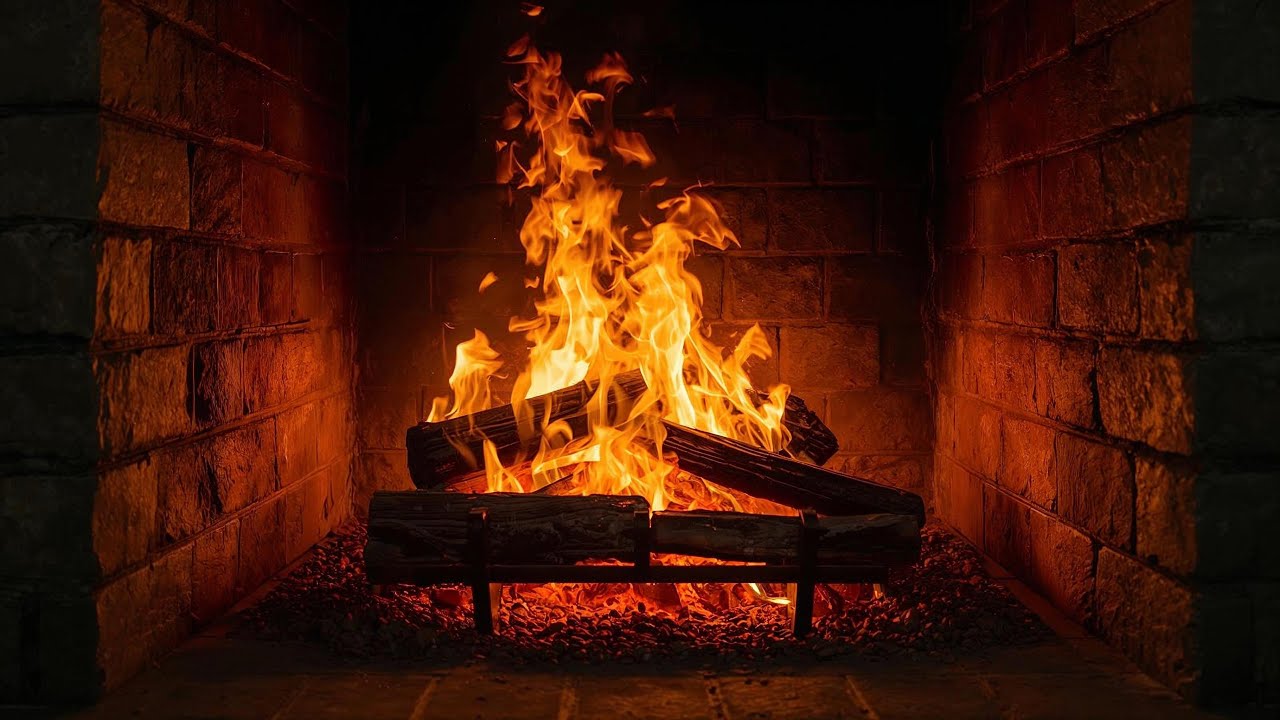 Cozy Fireplace Ambience 🔥 Crackling Fire Sounds for Relax, Sleep & Study | No Music | 8 hours