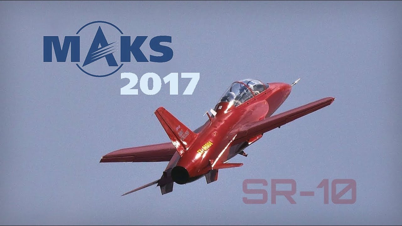 MAKS 2017 - SR-10 Forward Swept Wing Jet Trainer - HD 50fps