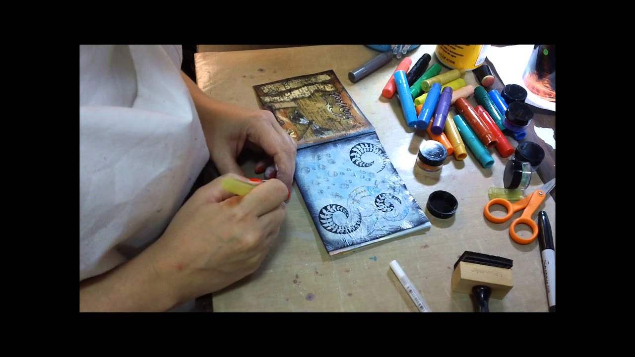 Mixed Media Process Series - 28 Page Mini Art Journal - Page #2  - Not My Favorite